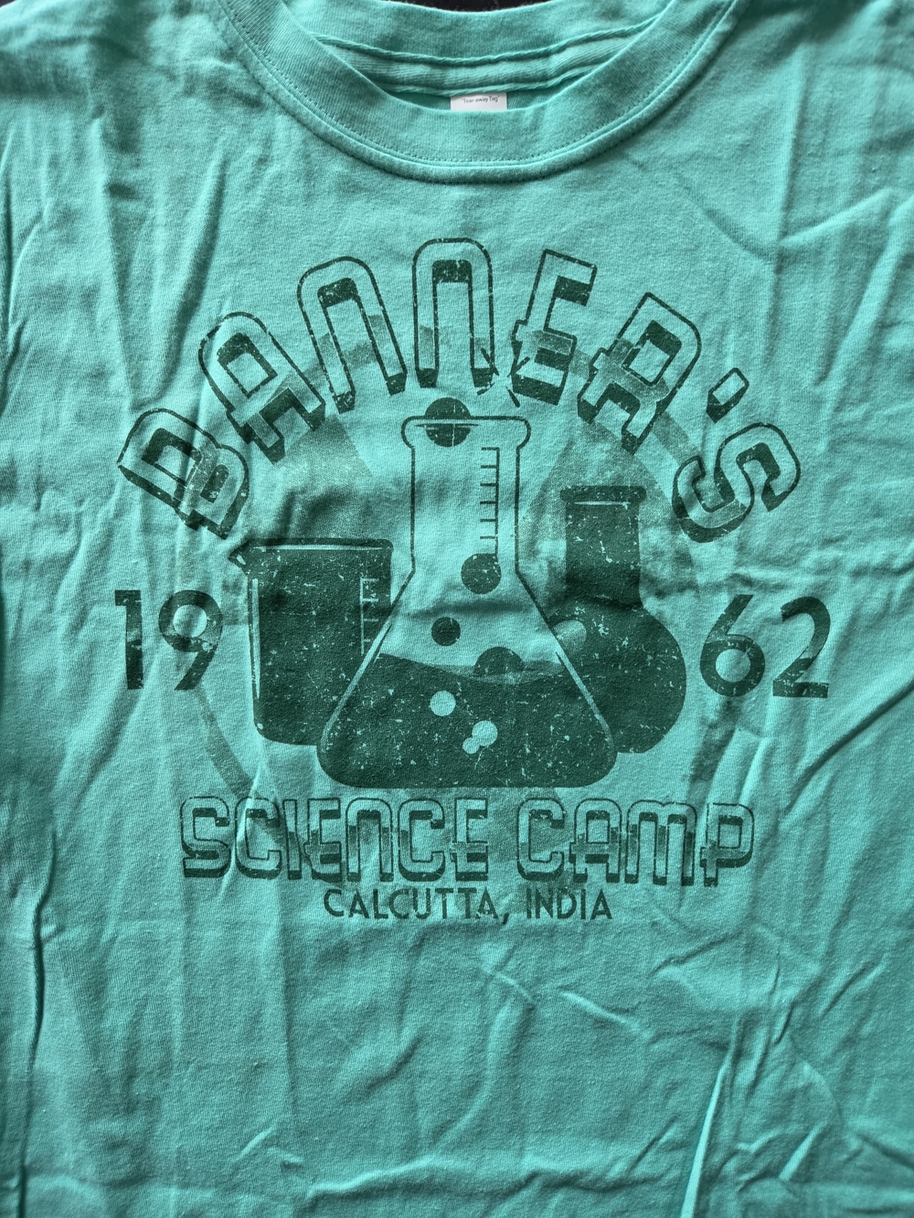 Tultex Teal 'Banner's Science Camp' Graphic Tee